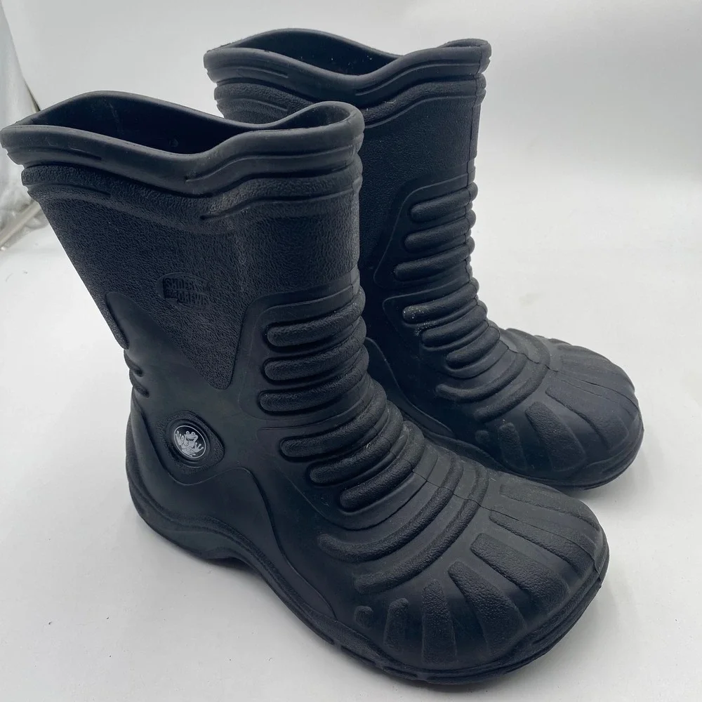 Shoes For Crews Bullfrog Pro II Rain Work Boots Men 11 Women 13 Black Slip Resis